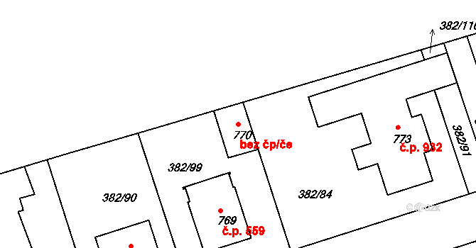 Rudná 49351354 na parcele st. 770 v KÚ Dušníky u Rudné, Katastrální mapa