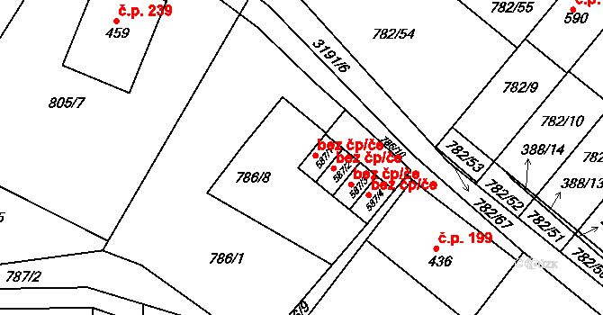 Jasenná 49669354 na parcele st. 587/1 v KÚ Jasenná na Moravě, Katastrální mapa