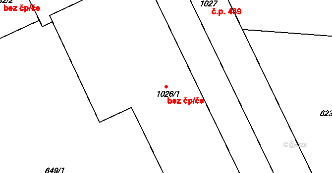Olomouc 50073354 na parcele st. 1026/1 v KÚ Hodolany, Katastrální mapa