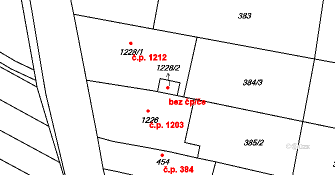 Bystřice pod Hostýnem 51572354 na parcele st. 1228/2 v KÚ Bystřice pod Hostýnem, Katastrální mapa