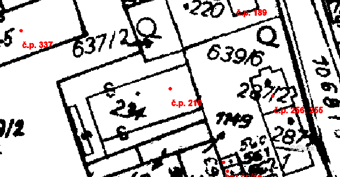 Hrochův Týnec 210,363,365 na parcele st. 234 v KÚ Hrochův Týnec, Katastrální mapa
