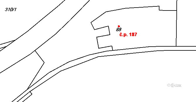Zdoňov 1, Teplice nad Metují na parcele st. 371 v KÚ Zdoňov, Katastrální mapa