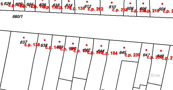 Opatovice 146 na parcele st. 642 v KÚ Opatovice u Rajhradu, Katastrální mapa