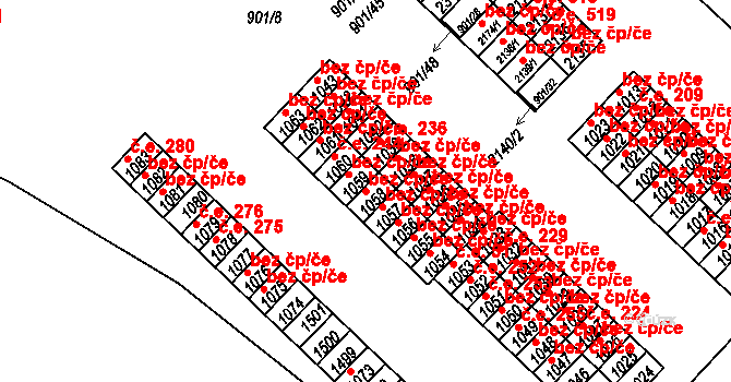 Pacov 43000355 na parcele st. 1058 v KÚ Pacov, Katastrální mapa
