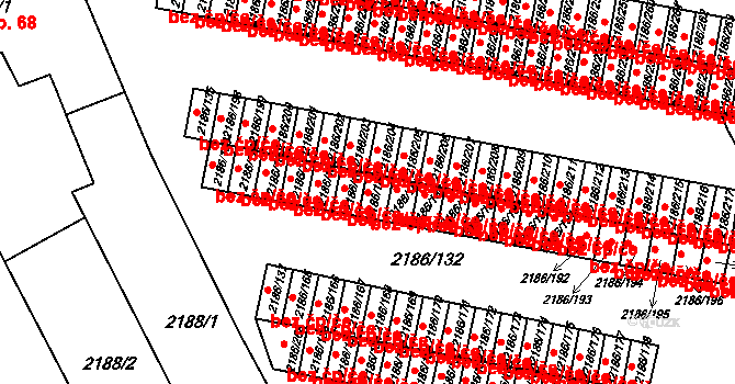 Dobruška 44244355 na parcele st. 2186/184 v KÚ Dobruška, Katastrální mapa