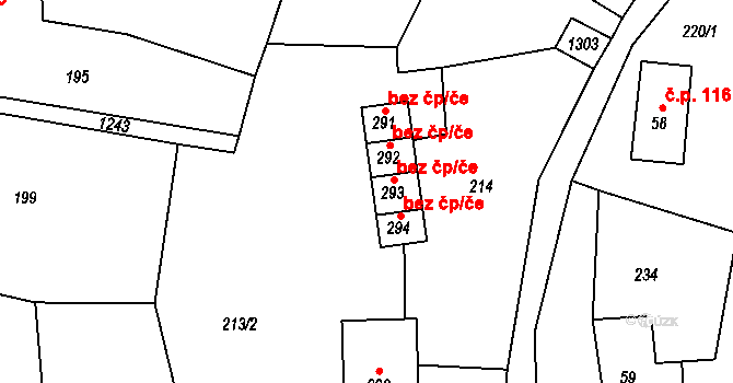 Mistrovice 45500355 na parcele st. 293 v KÚ Mistrovice nad Orlicí, Katastrální mapa