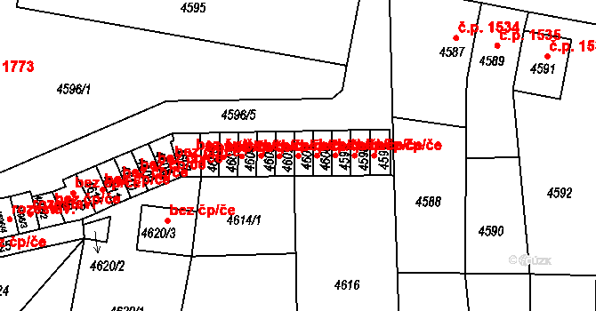 Česká Lípa 48775355 na parcele st. 4601 v KÚ Česká Lípa, Katastrální mapa