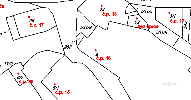 Lipnička 16, Světlá nad Sázavou na parcele st. 4 v KÚ Lipnička, Katastrální mapa