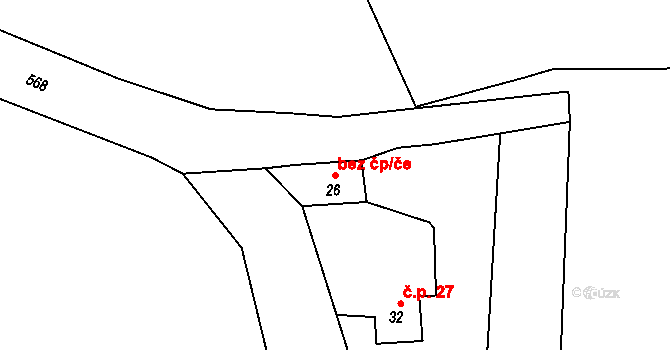 Hazlov 38780356 na parcele st. 26 v KÚ Táborská, Katastrální mapa