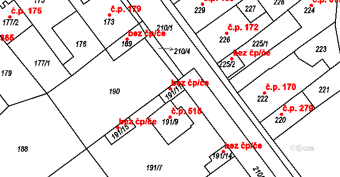 Proboštov 39138356 na parcele st. 191/11 v KÚ Proboštov u Teplic, Katastrální mapa
