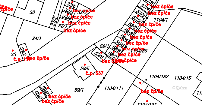 Novosedlice 42829356 na parcele st. 59/6 v KÚ Novosedlice, Katastrální mapa