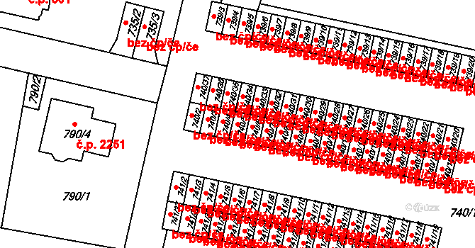 Sokolov 42974356 na parcele st. 740/5 v KÚ Sokolov, Katastrální mapa