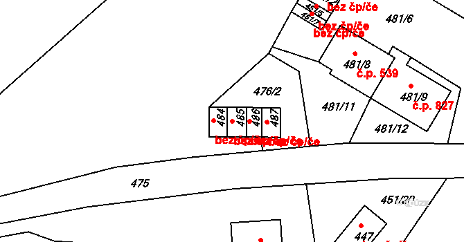 Rýmařov 46602356 na parcele st. 485 v KÚ Rýmařov, Katastrální mapa