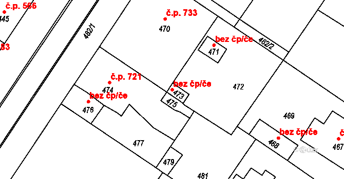Valtice 47001356 na parcele st. 473 v KÚ Valtice, Katastrální mapa