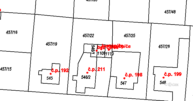 Jílové 47267356 na parcele st. 546/1 v KÚ Jílové u Děčína, Katastrální mapa
