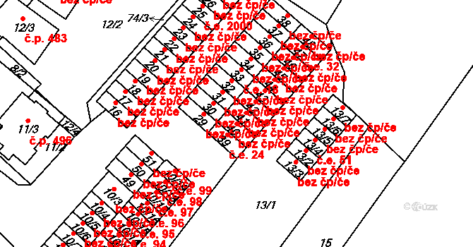 Teplice 49113356 na parcele st. 40 v KÚ Sobědruhy, Katastrální mapa