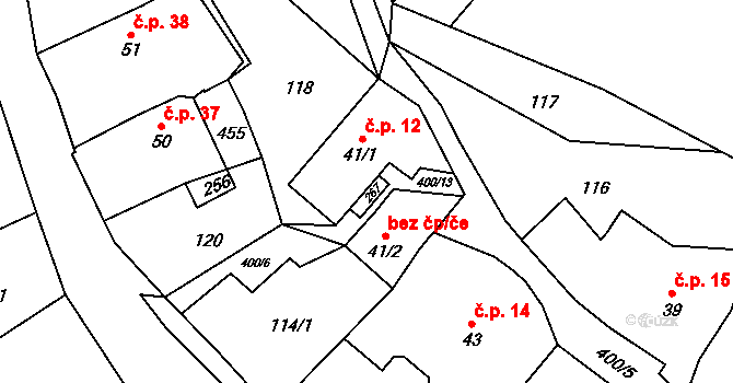 Mladecko 94757356 na parcele st. 267 v KÚ Mladecko, Katastrální mapa