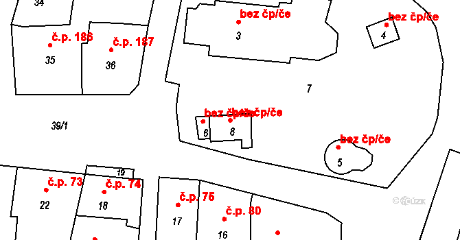 Stonařov 38678357 na parcele st. 8 v KÚ Stonařov, Katastrální mapa