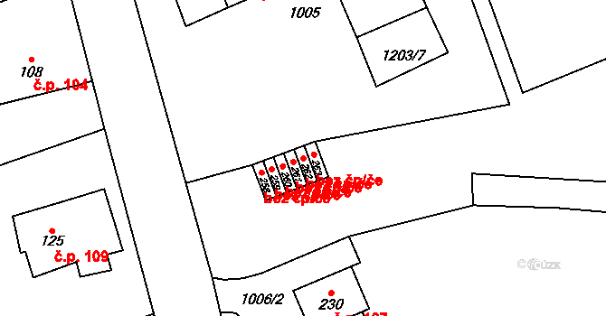Semanín 39413357 na parcele st. 262 v KÚ Semanín, Katastrální mapa