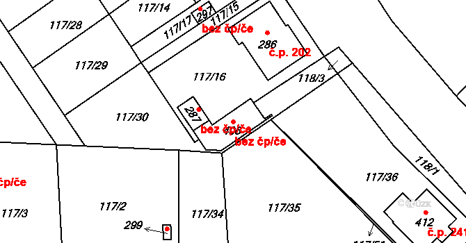 Cerekvice nad Loučnou 41142357 na parcele st. 406 v KÚ Cerekvice nad Loučnou, Katastrální mapa