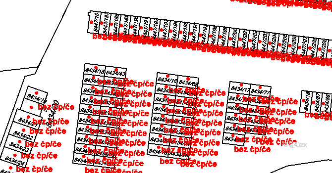 Plzeň 47368357 na parcele st. 8434/63 v KÚ Plzeň, Katastrální mapa