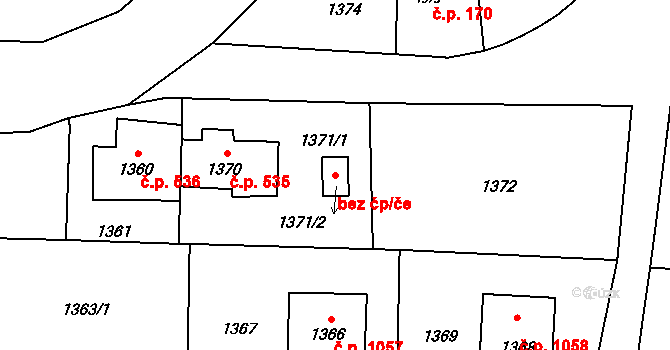 Dolní Lutyně 48352357 na parcele st. 1371/2 v KÚ Dolní Lutyně, Katastrální mapa