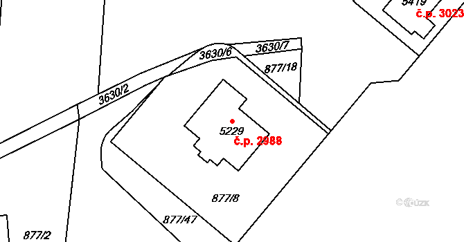 Dvůr Králové nad Labem 2988 na parcele st. 5229 v KÚ Dvůr Králové nad Labem, Katastrální mapa
