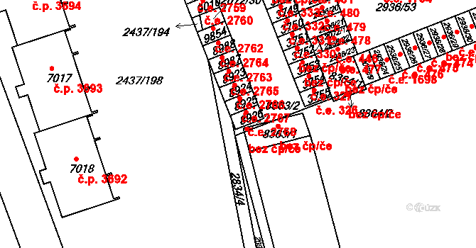 Hodonín 2768 na parcele st. 8926 v KÚ Hodonín, Katastrální mapa