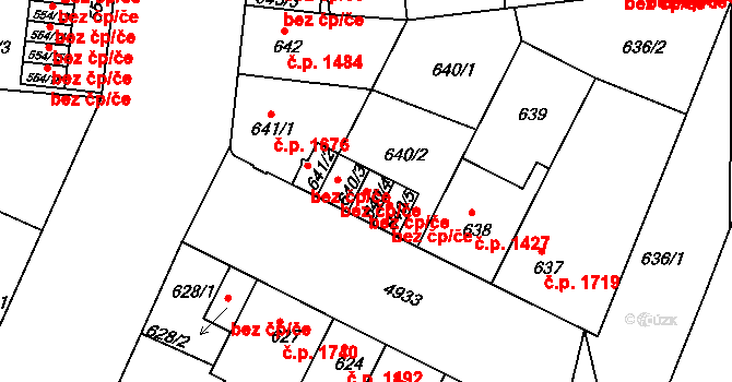 Louny 40016358 na parcele st. 640/4 v KÚ Louny, Katastrální mapa