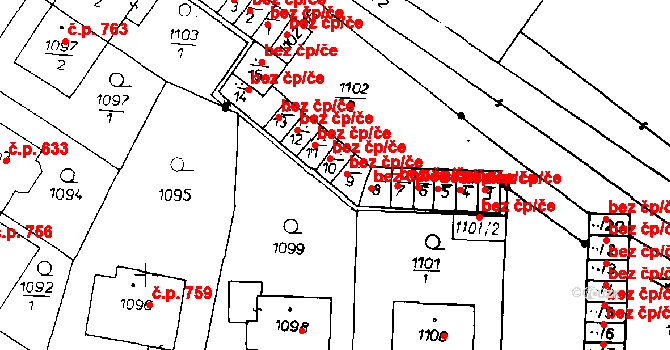 Poděbrady 41660358 na parcele st. 1102/10 v KÚ Poděbrady, Katastrální mapa