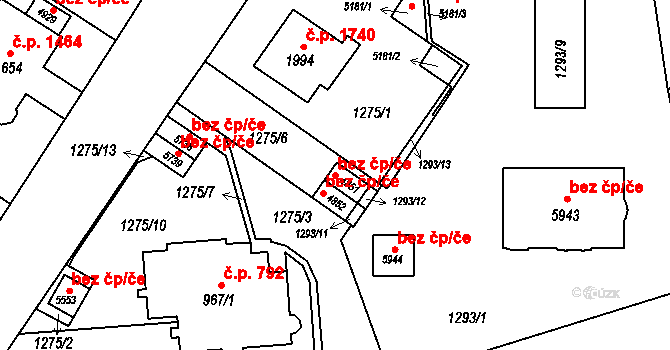 Šumperk 42082358 na parcele st. 4851 v KÚ Šumperk, Katastrální mapa