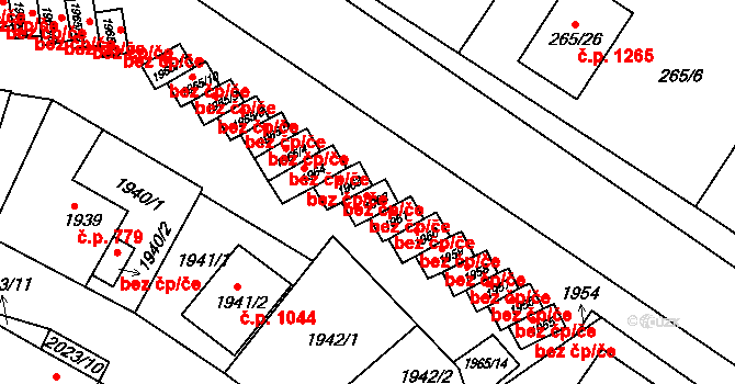 Miroslav 42655358 na parcele st. 1962 v KÚ Miroslav, Katastrální mapa