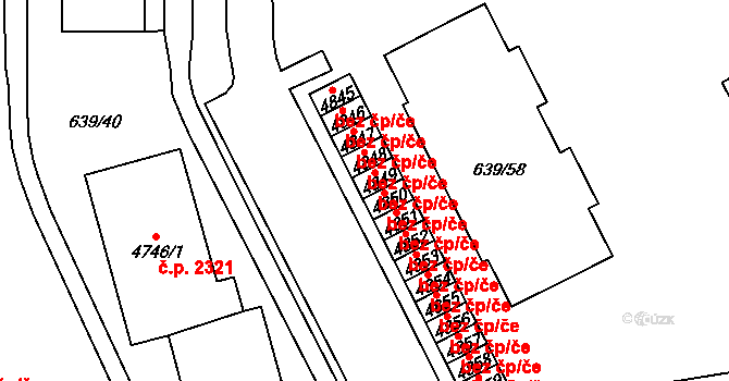Blansko 42904358 na parcele st. 4849 v KÚ Blansko, Katastrální mapa