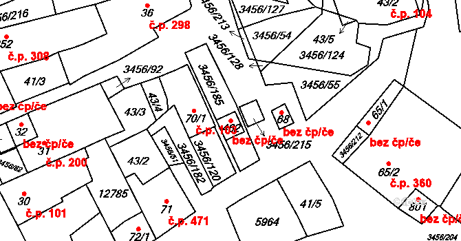 Hrušovany nad Jevišovkou 43158358 na parcele st. 462 v KÚ Hrušovany nad Jevišovkou, Katastrální mapa