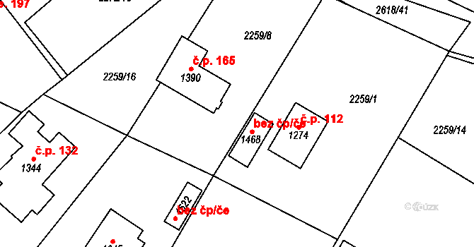 Voznice 44495358 na parcele st. 1468 v KÚ Voznice, Katastrální mapa