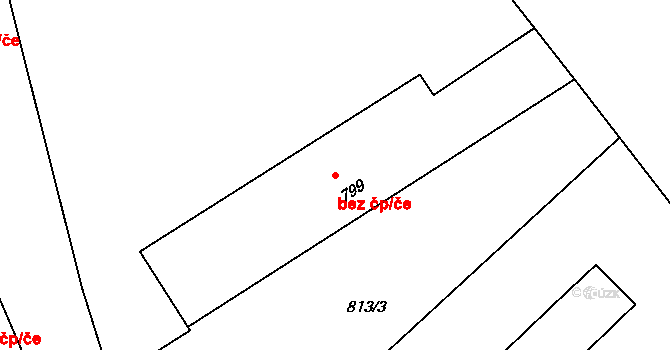 Bošovice 45855358 na parcele st. 799 v KÚ Bošovice, Katastrální mapa