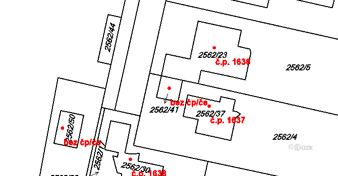Rychnov nad Kněžnou 48667358 na parcele st. 2562/41 v KÚ Rychnov nad Kněžnou, Katastrální mapa
