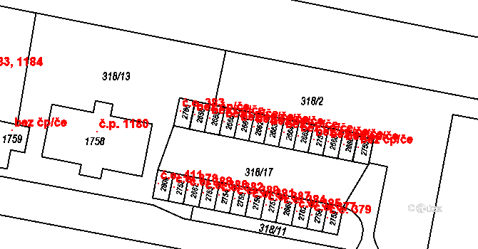 Litovel 49535358 na parcele st. 2661 v KÚ Litovel, Katastrální mapa