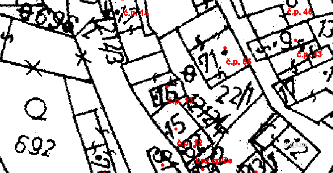 Řesanice 13, Kasejovice na parcele st. 16 v KÚ Řesanice, Katastrální mapa