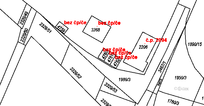 Česká Třebová 121696359 na parcele st. 4760 v KÚ Česká Třebová, Katastrální mapa