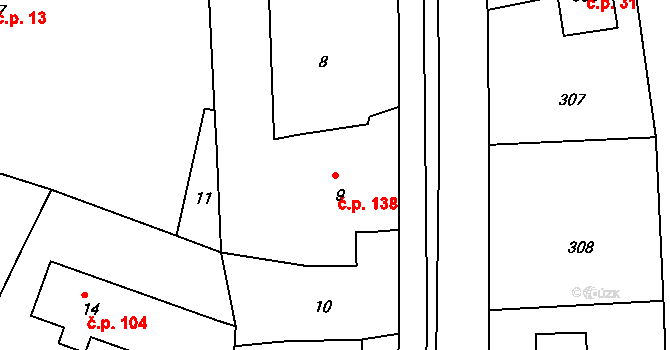 Dolní Libchava 138, Česká Lípa na parcele st. 9 v KÚ Dolní Libchava, Katastrální mapa