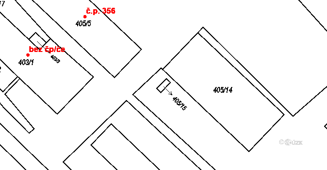 Český Těšín 43931359 na parcele st. 405/15 v KÚ Dolní Žukov, Katastrální mapa