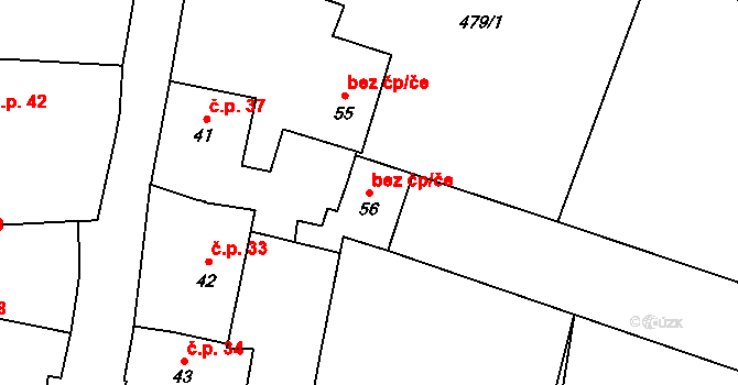 Střelské Hoštice 47171359 na parcele st. 56 v KÚ Střelskohoštická Lhota, Katastrální mapa