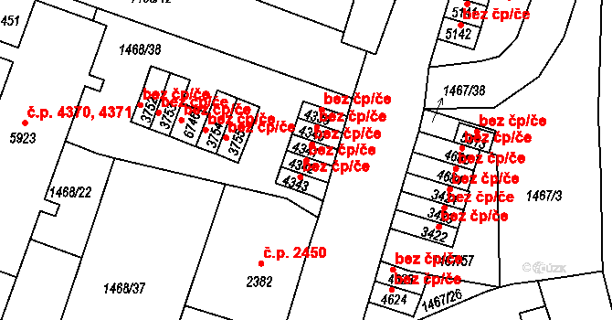 Jablonec nad Nisou 48884359 na parcele st. 4342 v KÚ Jablonec nad Nisou, Katastrální mapa