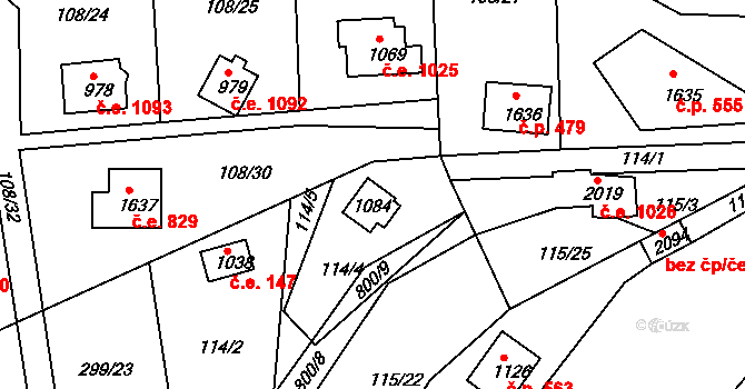 Rajchardov 148, Hradištko na parcele st. 2564 v KÚ Hradištko pod Medníkem, Katastrální mapa