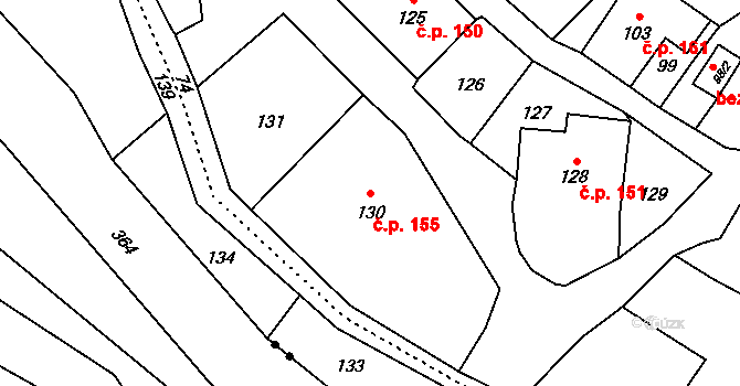 Janovice 155, Rýmařov na parcele st. 130 v KÚ Janušov, Katastrální mapa