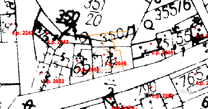 Podlusky 2048, Roudnice nad Labem na parcele st. 14/1 v KÚ Podlusky, Katastrální mapa