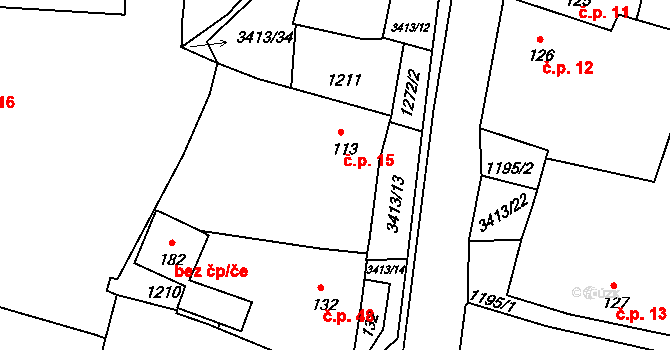 Smilovice 15, Žimutice na parcele st. 113 v KÚ Smilovice u Týna nad Vltavou, Katastrální mapa