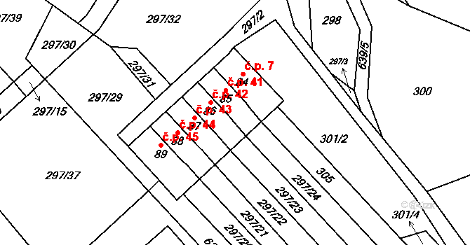 Horní Morava 41, Dolní Morava na parcele st. 85 v KÚ Horní Morava, Katastrální mapa