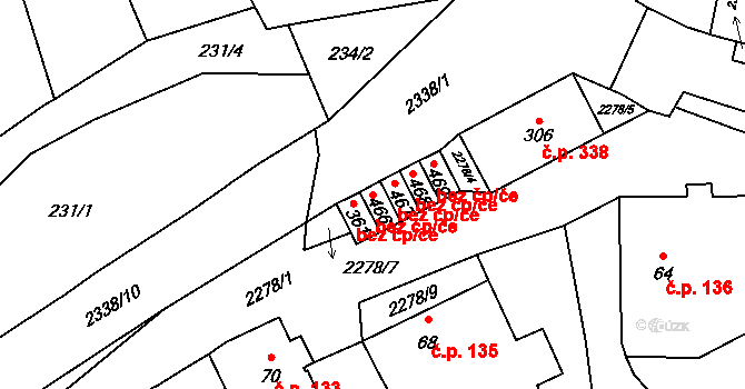Deštná 41039360 na parcele st. 466 v KÚ Deštná u Jindřichova Hradce, Katastrální mapa